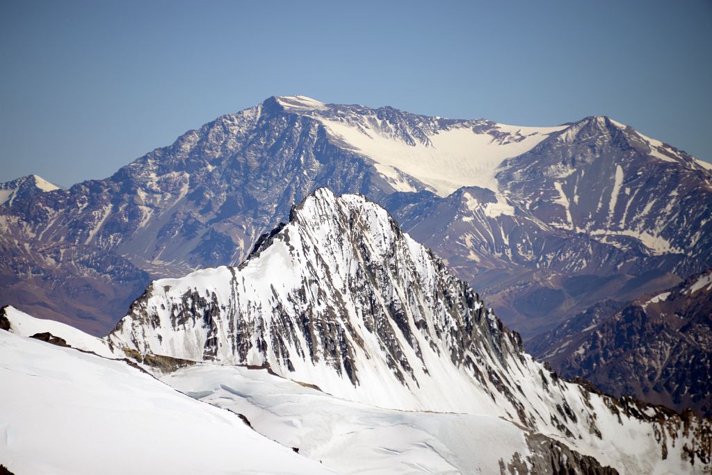 40 Cerro Ramada In The Distance And And La Mano In The Foreground Morning From Aconcagua Camp 2